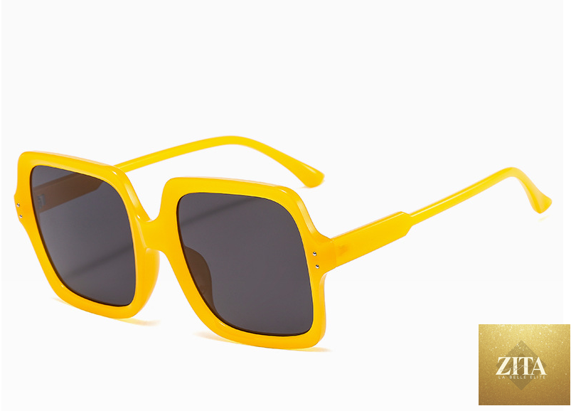 Retro gradient oversized men's sunglasses from FitiqueFit, featuring stylish eye wear with a vibrant color gradient.