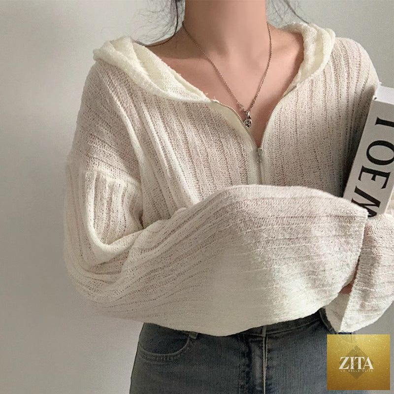 Women's solid color sweater coat by Sell My Stuff, featuring a cozy knit design and a stylish, relaxed fit.