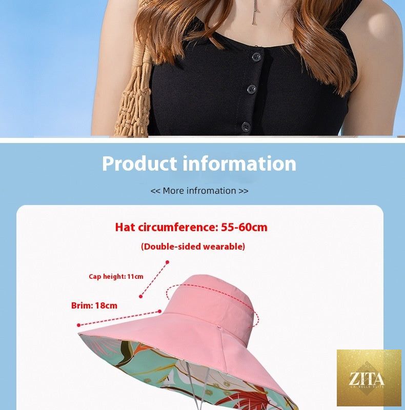 Double-sided Plus-sized Sun Hat