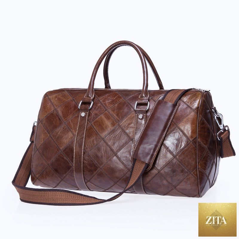 Large capacity men's outdoor travel bag by Social Buzz eSIMs, showing multiple compartments and sturdy handles for travel convenience.