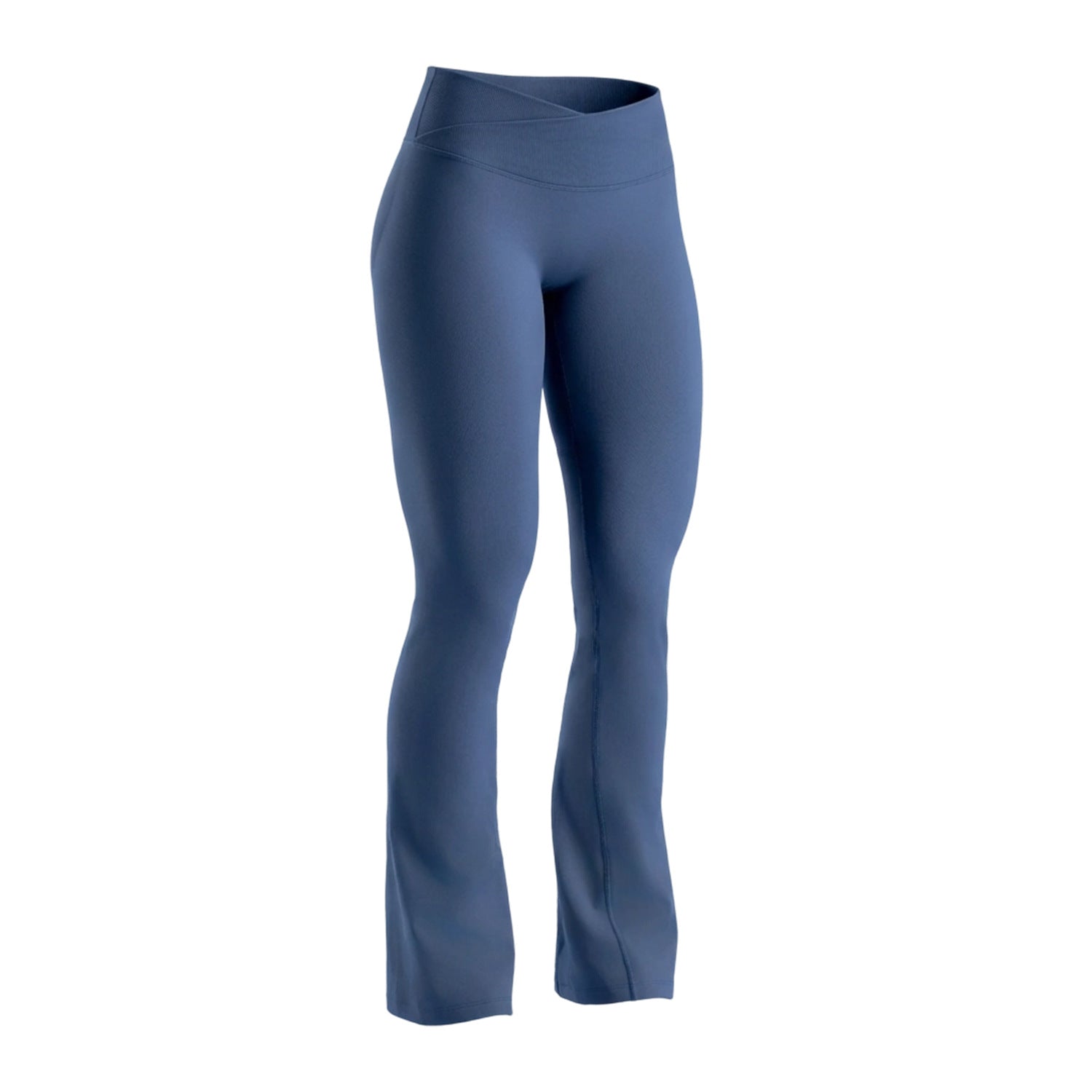 Minimalist women’s yoga pants from My Store, form-fitting and stylish, shown on a model in a yoga pose.