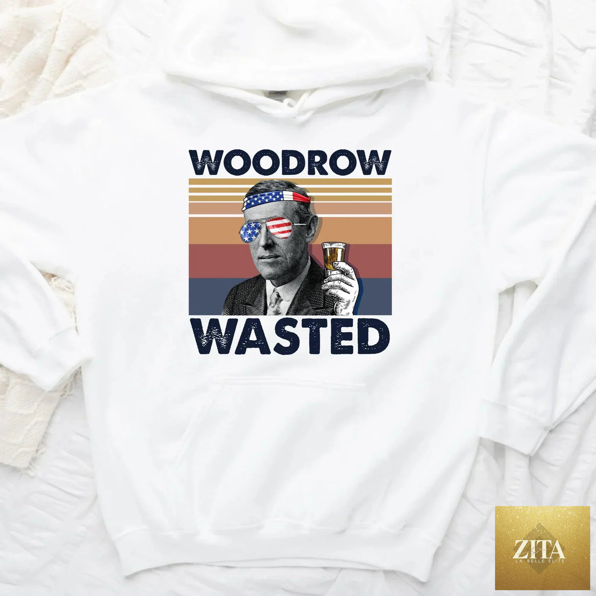 Custom 4th of July "Choose Your President" boozy retro top by Adorb Custom Tees, featuring patriotic design and vintage style.
