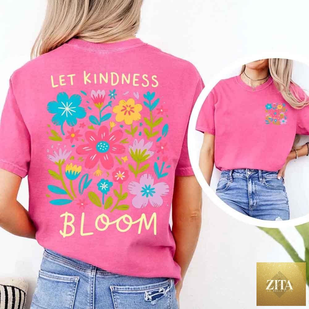 Comfort Colors T-Shirt by Adorb Custom Tees with "Kindness Matters" positive quote, featuring a casual fit and soft fabric.