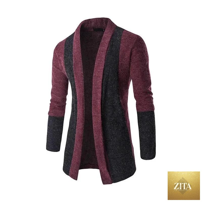 Mandotos men's casual cardigan sweater, knitwear coat with buttons, suitable for everyday wear and stylish men's clothing.