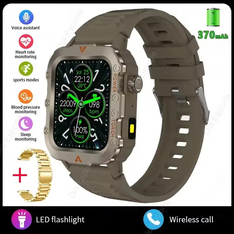 New GPS Sport Smart Watch Waterproof BT Call Militarygrade Outdoor Smartwatch IP67 for Men Women Fashion Business Smartbracelet