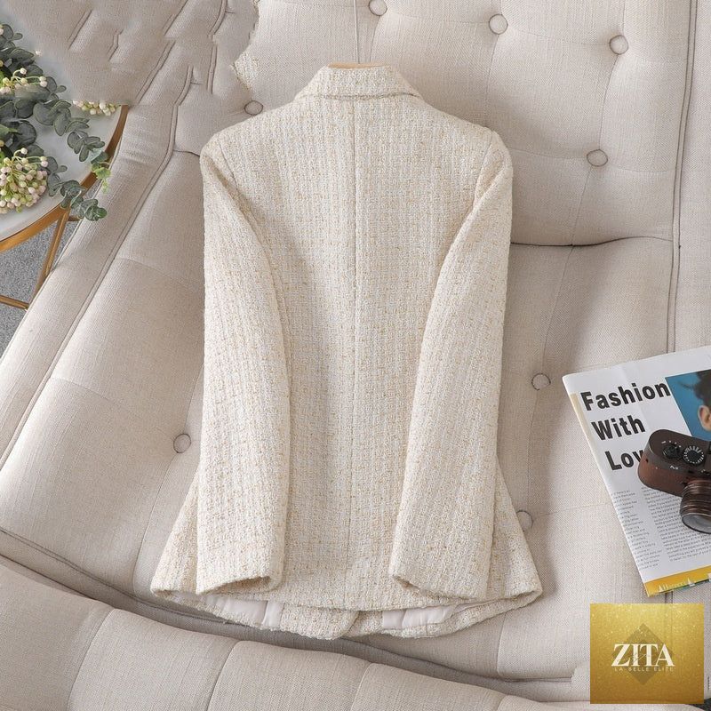 Zita La Belle Elite professional women's formal suit with tailored coat and overalls, stylish and elegant for office or events.