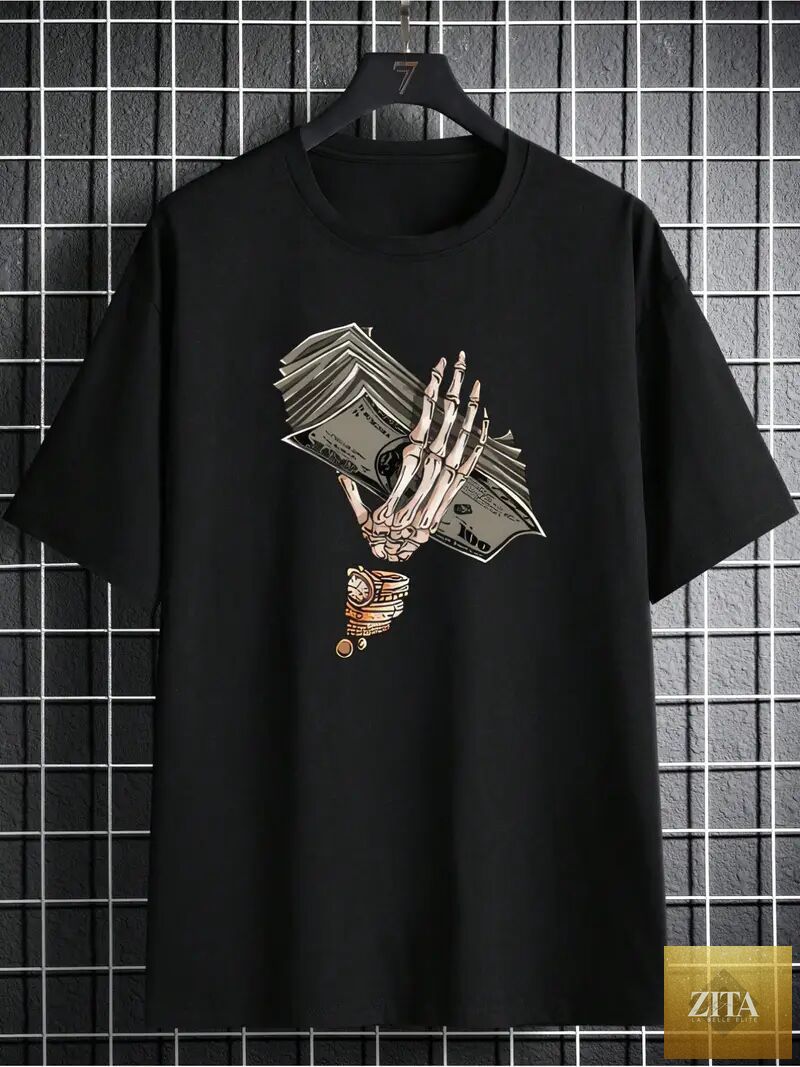 Men's printed short-sleeved T-shirt by Zita La Belle Elite featuring bold streetwear design and colorful graphic print.
