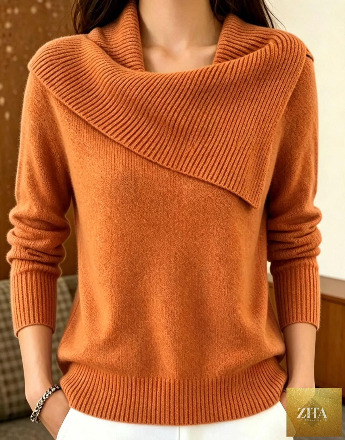 Ribbed Knit Pullover Sweater