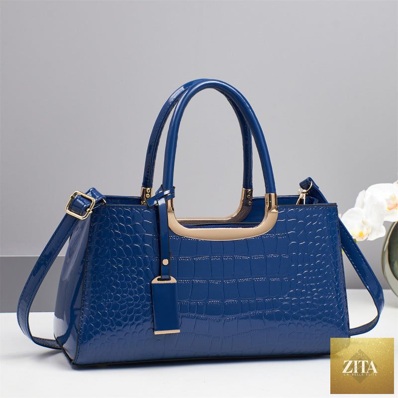 Elegant women's wedding bag by Social Buzz eSIMs, genuine leather shoulder crossbody handbag with a sophisticated design.