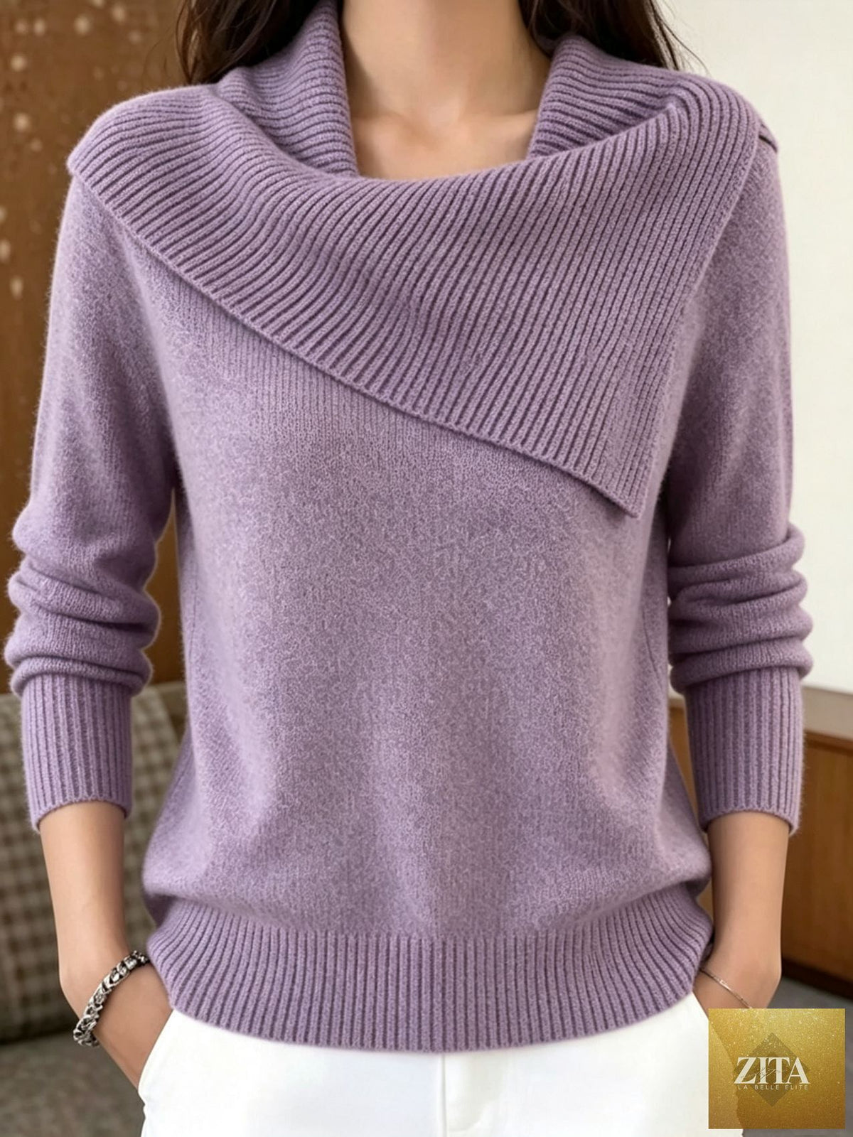 Ribbed Knit Pullover Sweater