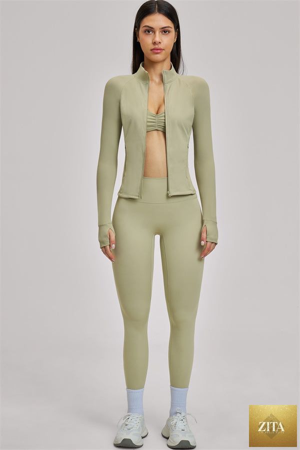 The Swoon Jacket Sports Bra Leggings 3-Piece Set