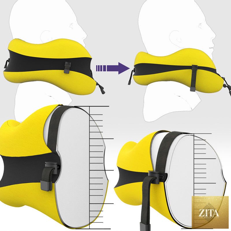 Travel cervical neck pillow by Social Buzz eSIMs, featuring ergonomic design for neck support during travel.