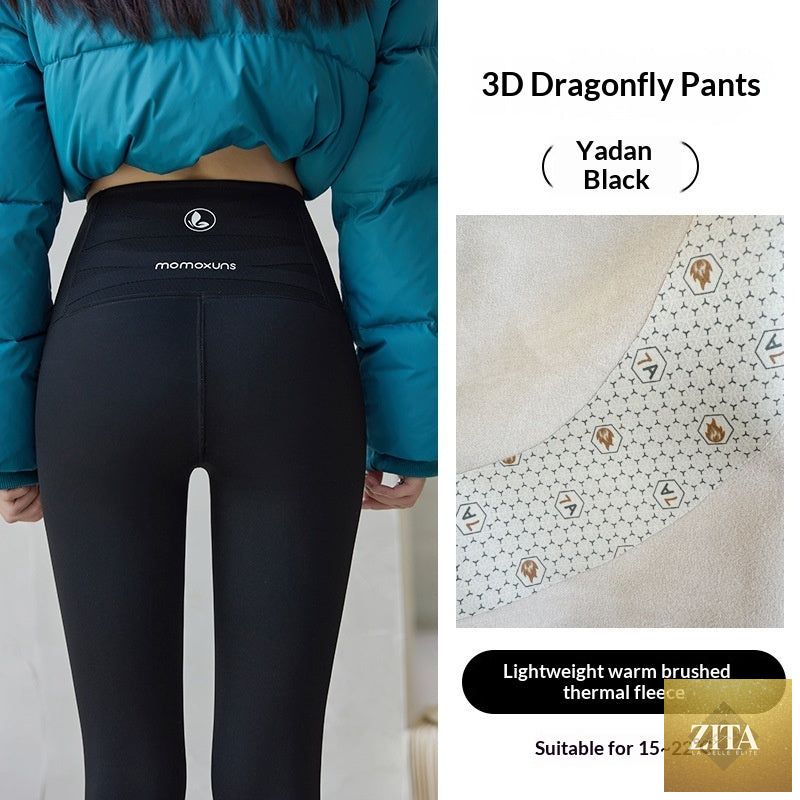 Women's shark print leggings from My Store, slim outerwear designed for spring and fall, featuring a stylish shark pattern.
