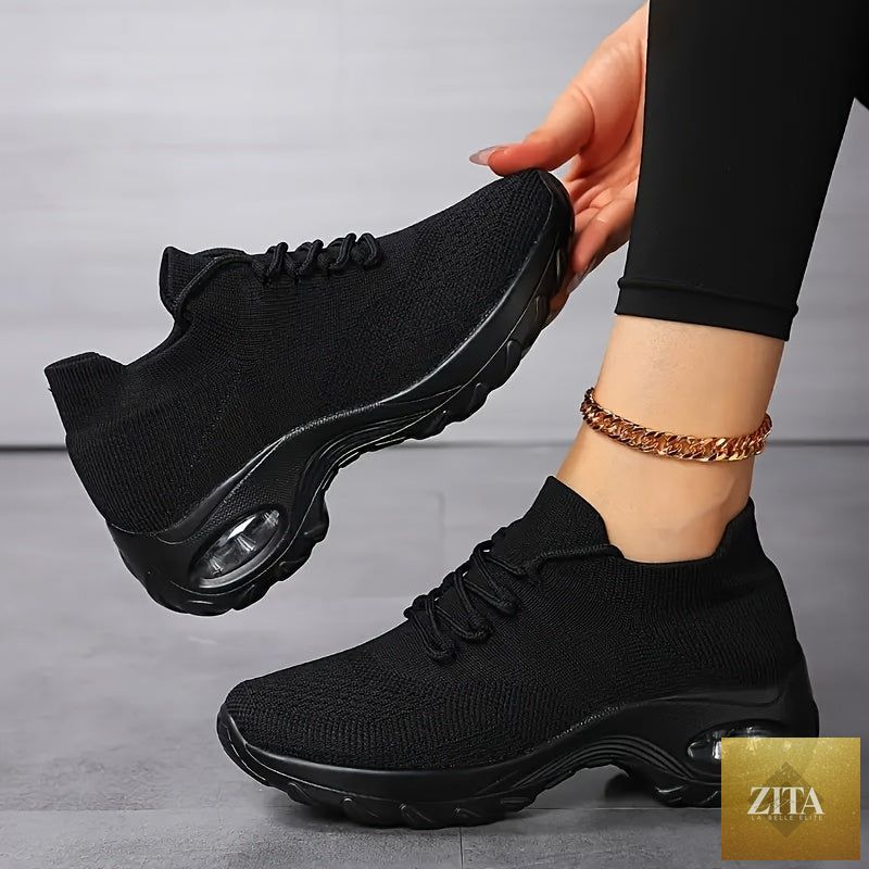 Women's lightweight cushioned breathable arch sneakers in stylish design, ideal for comfortable everyday wear.