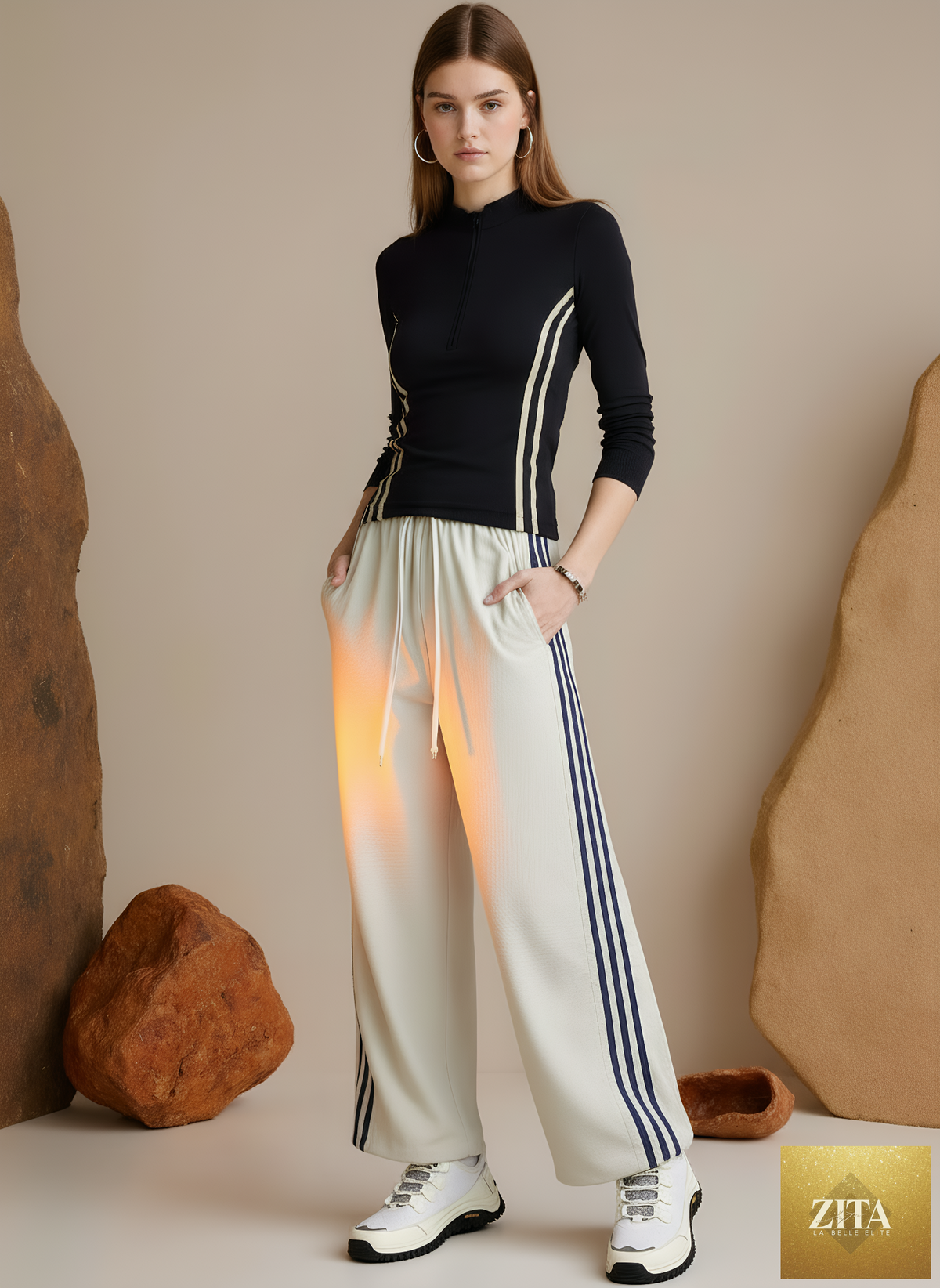 Women's retro short fit half zip long sleeve T-shirt by SHOMICOBOUTIQUE, featuring a stylish vintage-inspired design and comfortable fit.