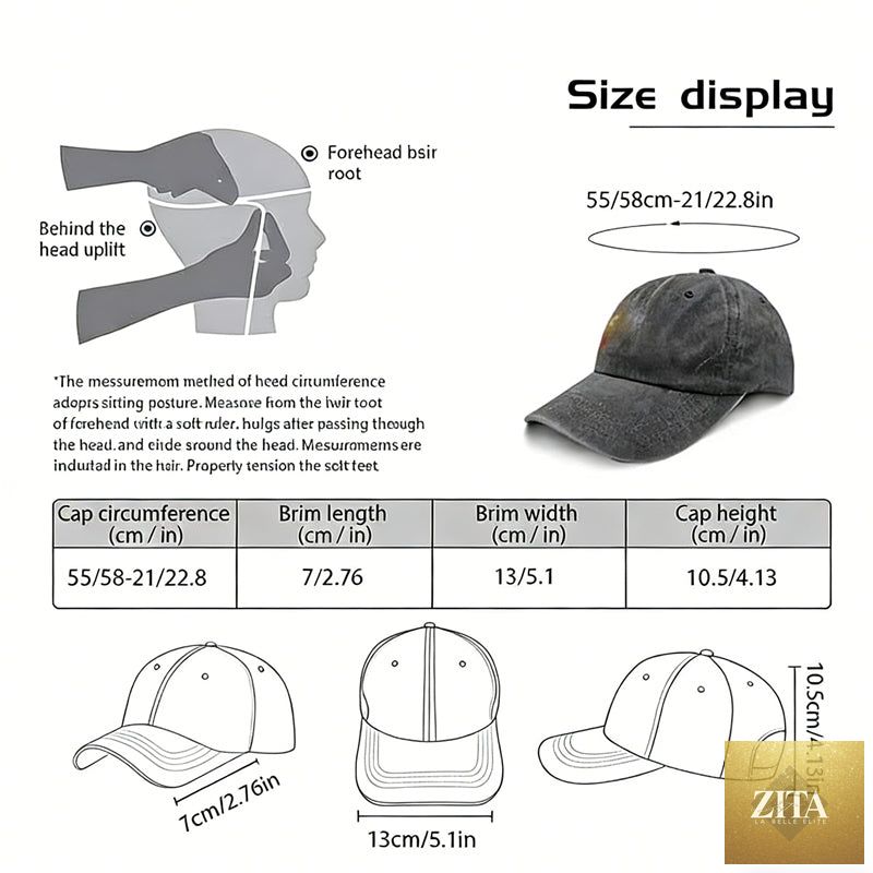 Zita La Belle Elite GOAT Ram embroidered vintage washed baseball cap with adjustable low profile unstructured fit.