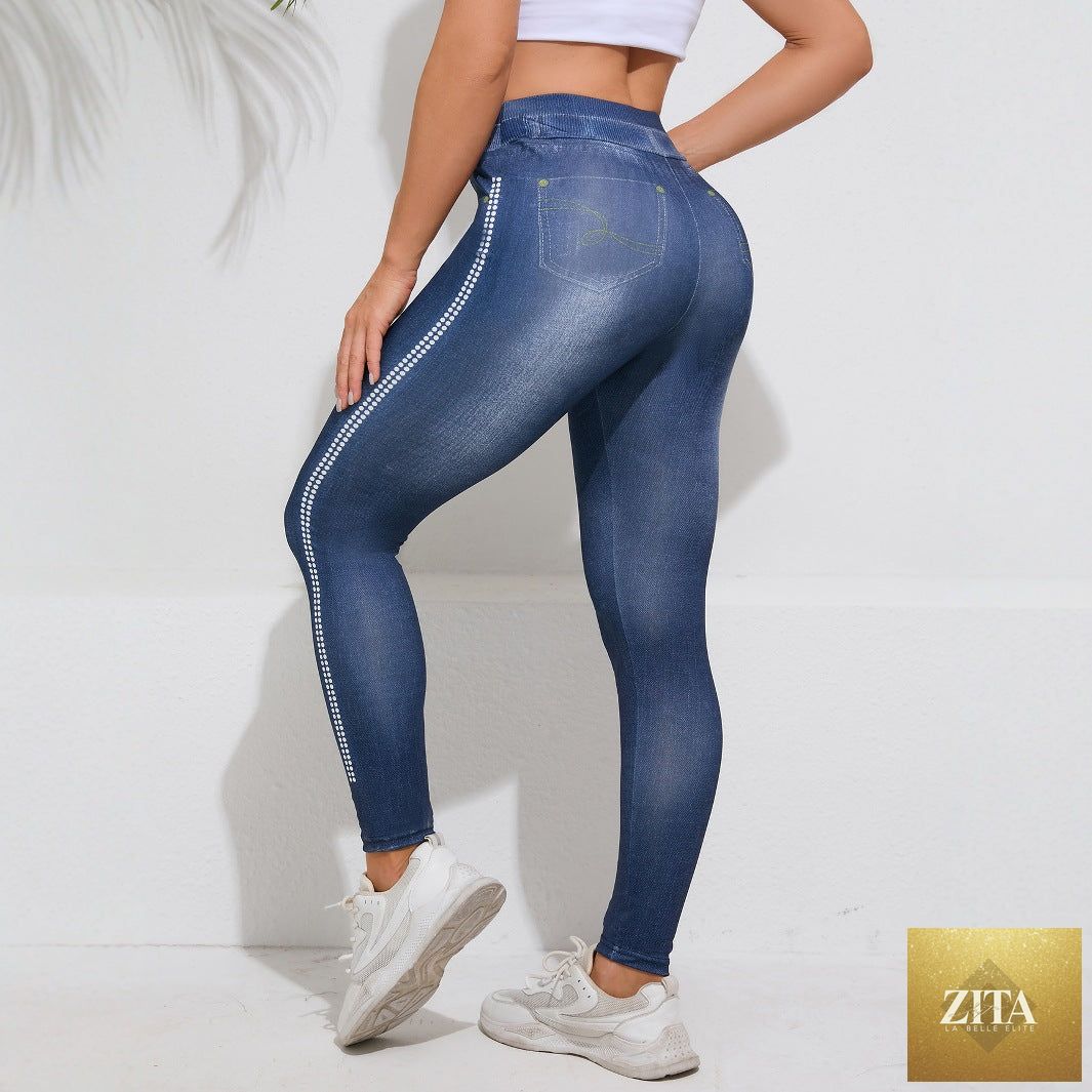 Women’s breathable slim fit leggings by FitiqueFit, featuring a butt-lifting design and stretchy, comfortable outerwear fabric.