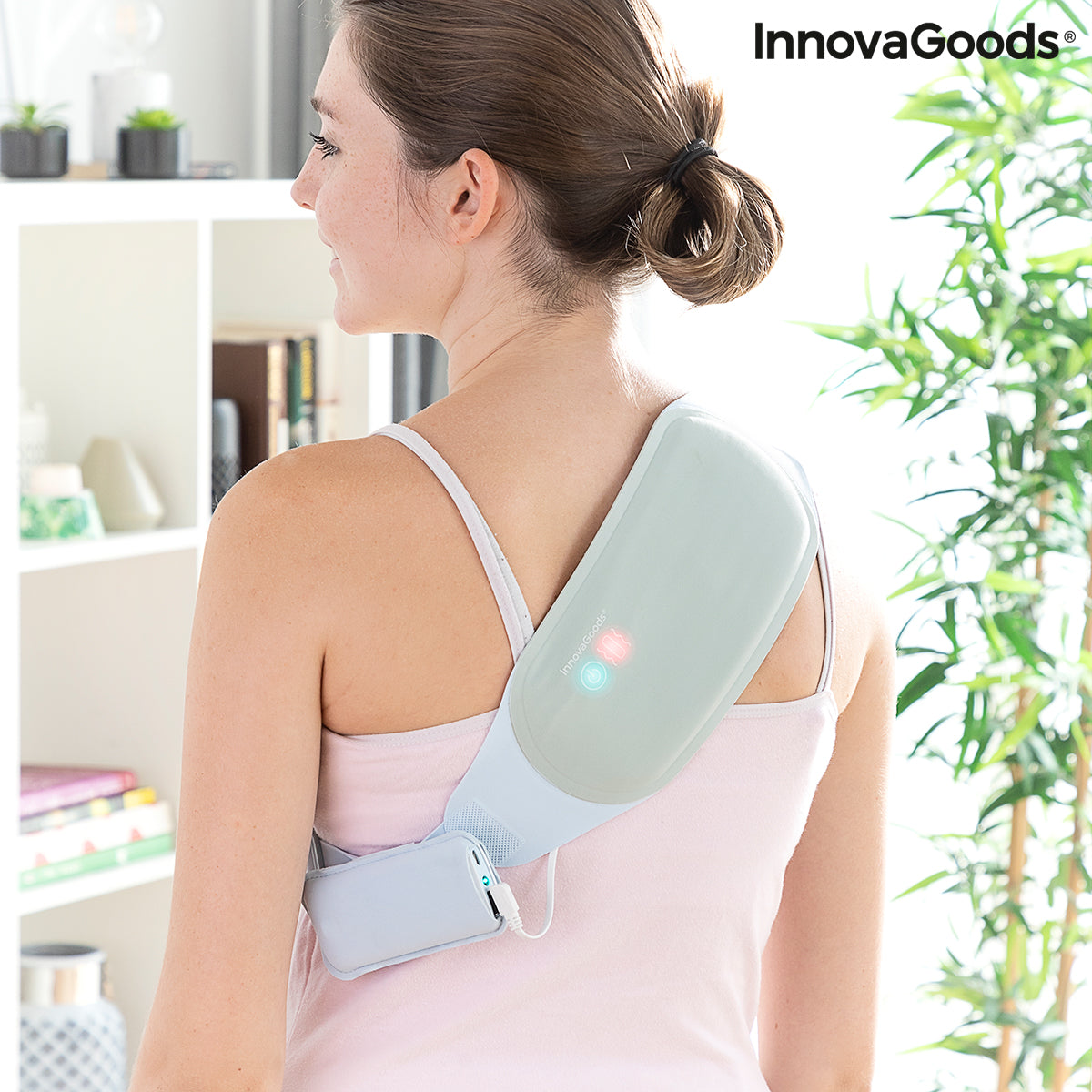 Rechargeable Wireless Massage and Heat Belt Beldisse InnovaGoods Bigbuy