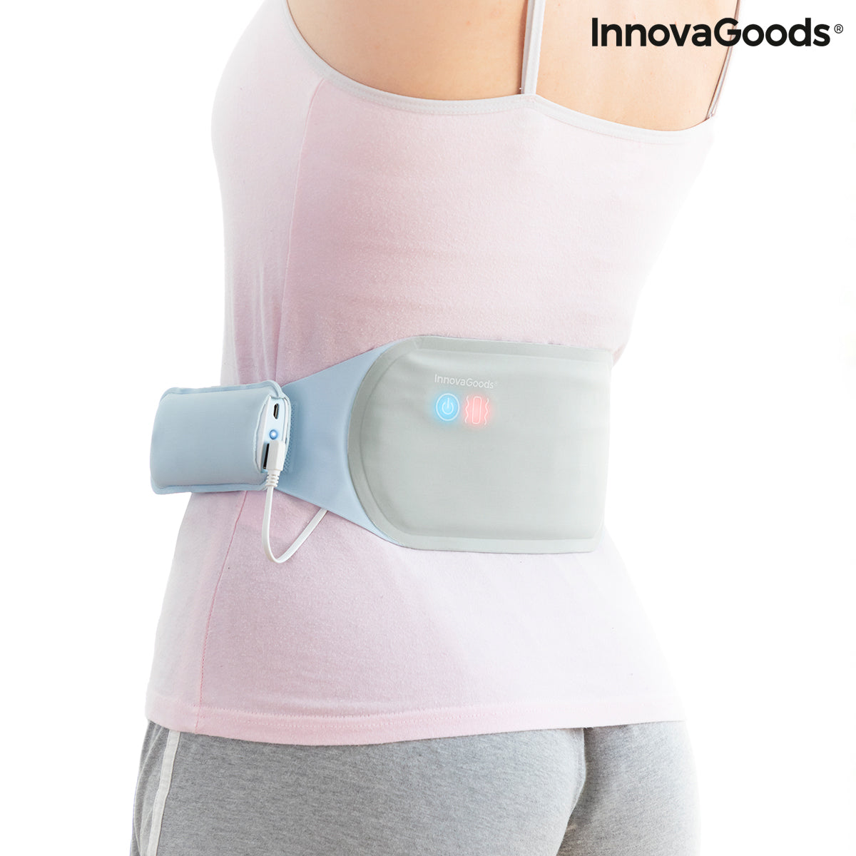 Rechargeable Wireless Massage and Heat Belt Beldisse InnovaGoods Bigbuy