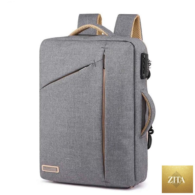Men's multi-function travel backpack by Social Buzz eSIMs with multiple compartments and adjustable straps, ideal for travel and daily use.