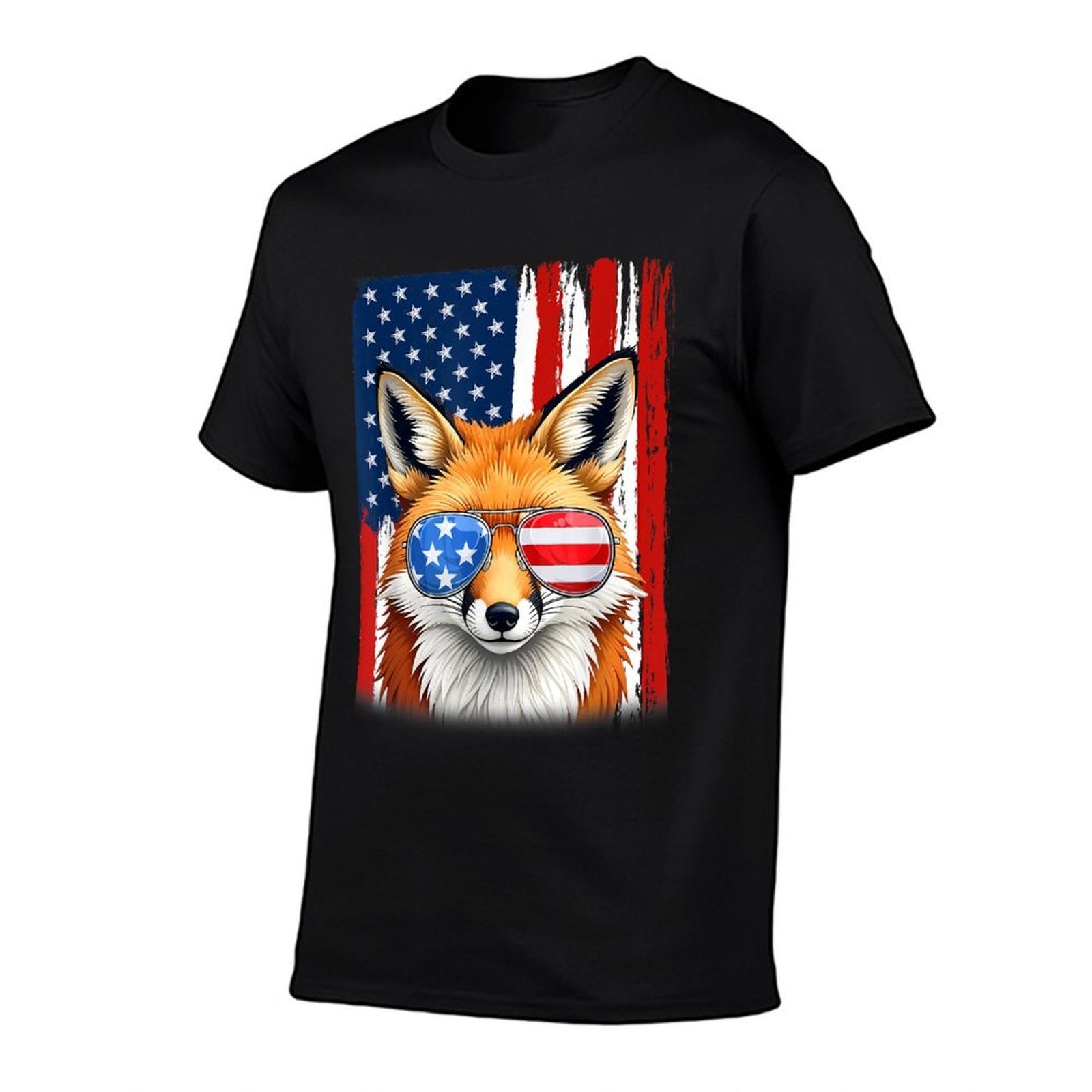 Fox US America Men Women 4th of July Patriotic Breathable T-Shirt