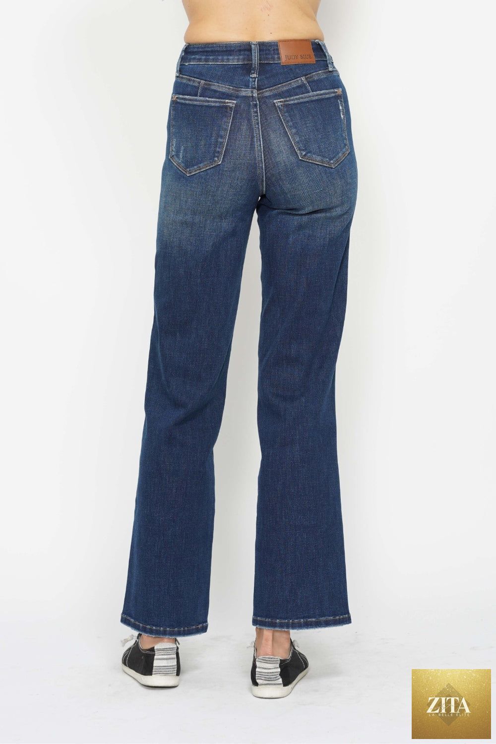 Wild and Free Boutique Judy Blue high waist tummy control jeans, full size, showcasing the sleek fit and denim fabric.