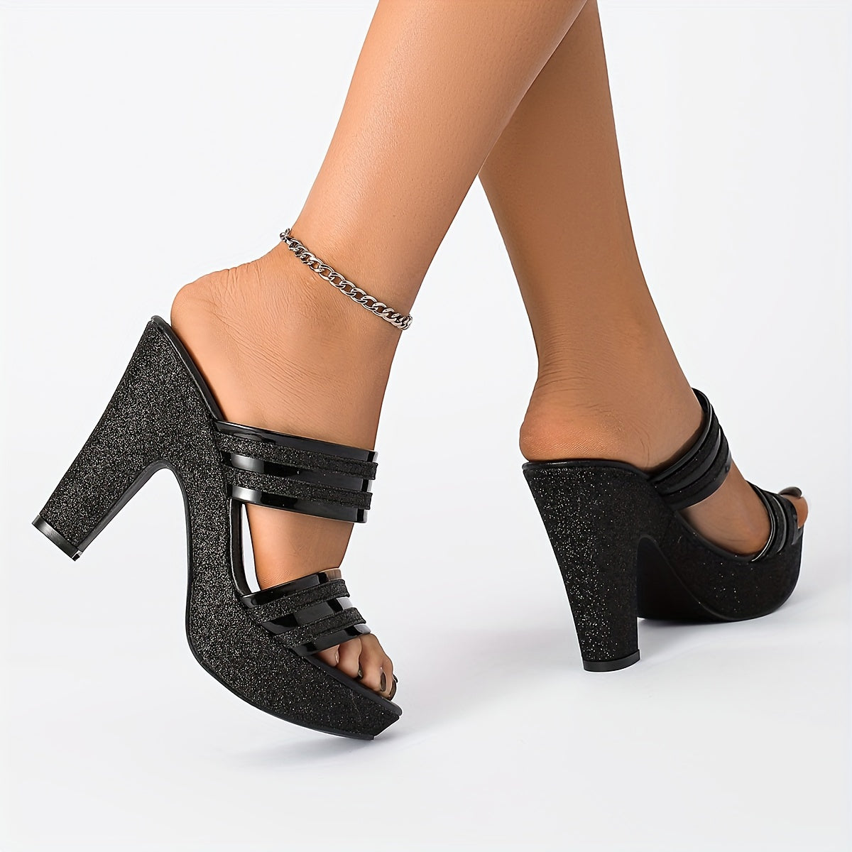 Elegant Comfort Style Chunky Heel