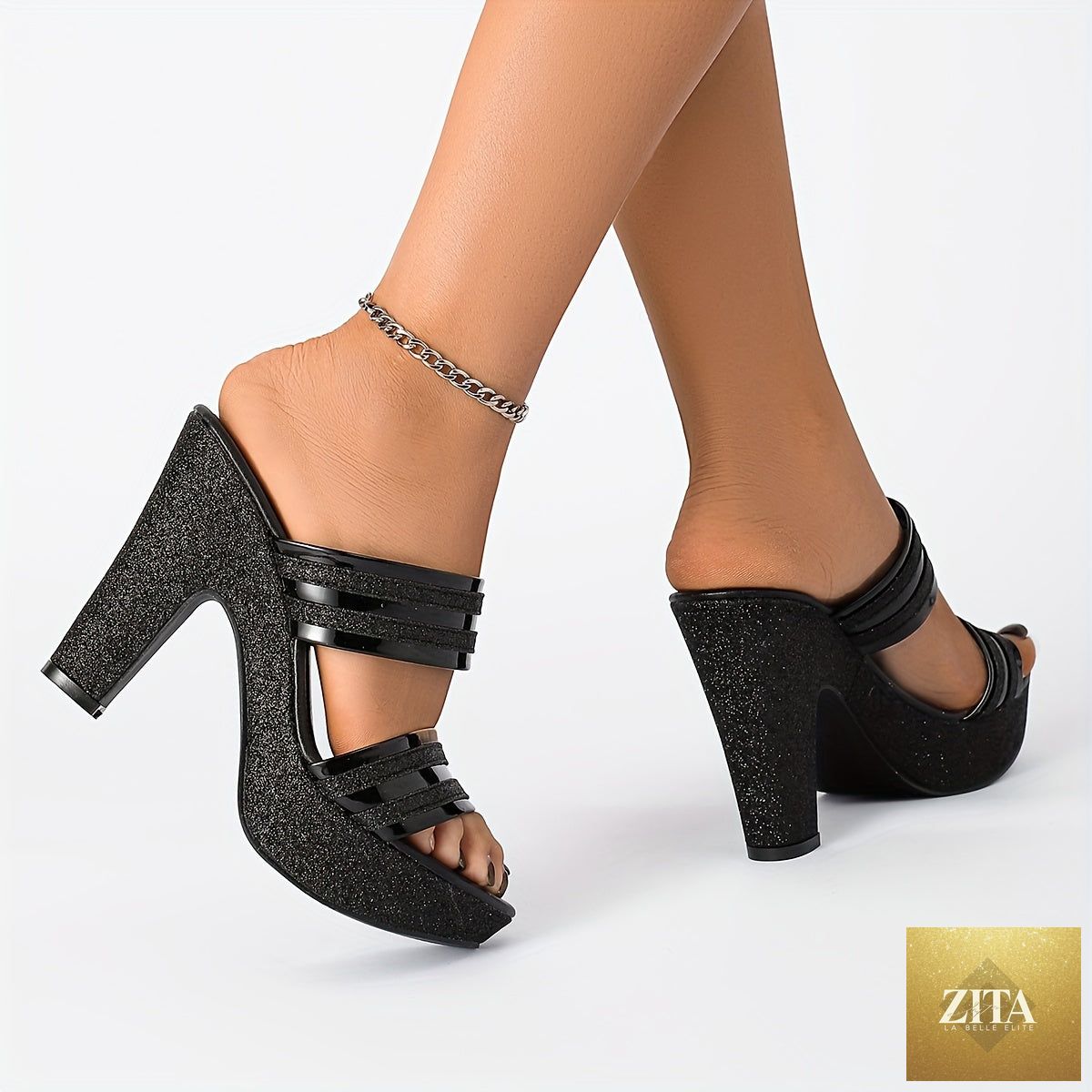 Women’s Elegant Comfort Style chunky heel shoes from Trendy Attic Store01, featuring a stylish design and comfortable fit.
