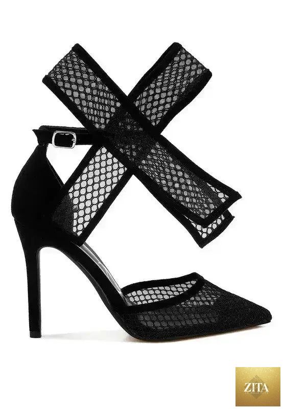 Zita La Belle Elite Regenta Big Bow Detail Stiletto Sandals for women, featuring elegant bow accents and sleek high heel design.