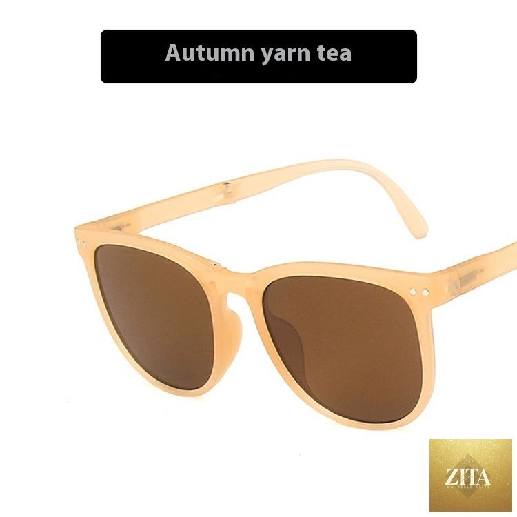 Foldable FitiqueFit sunglasses with case, featuring sleek design and available in 13 color options, stylish eyewear for fashion-conscious users.