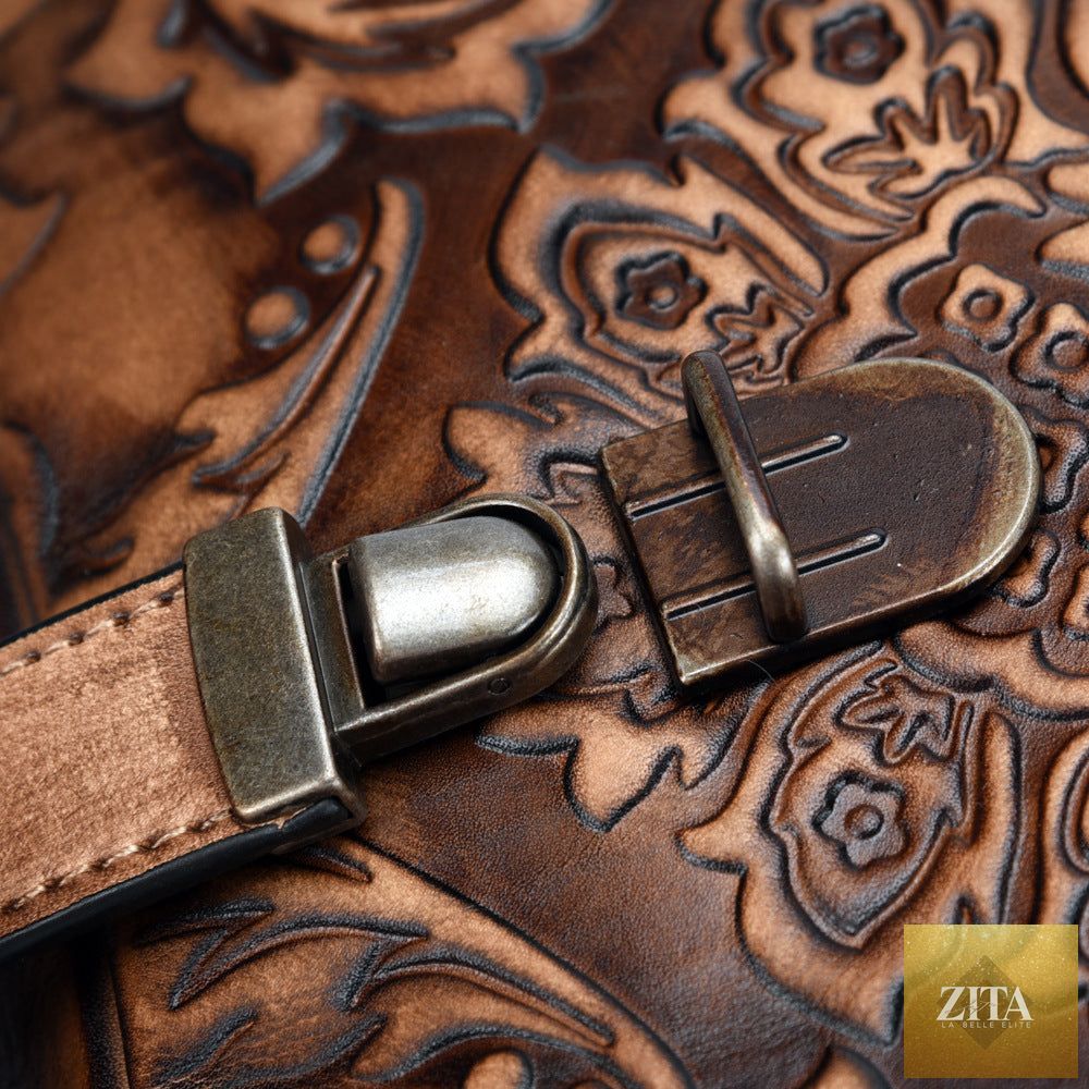 Crossbody Hand-rubbed Top-grain Leather Bag