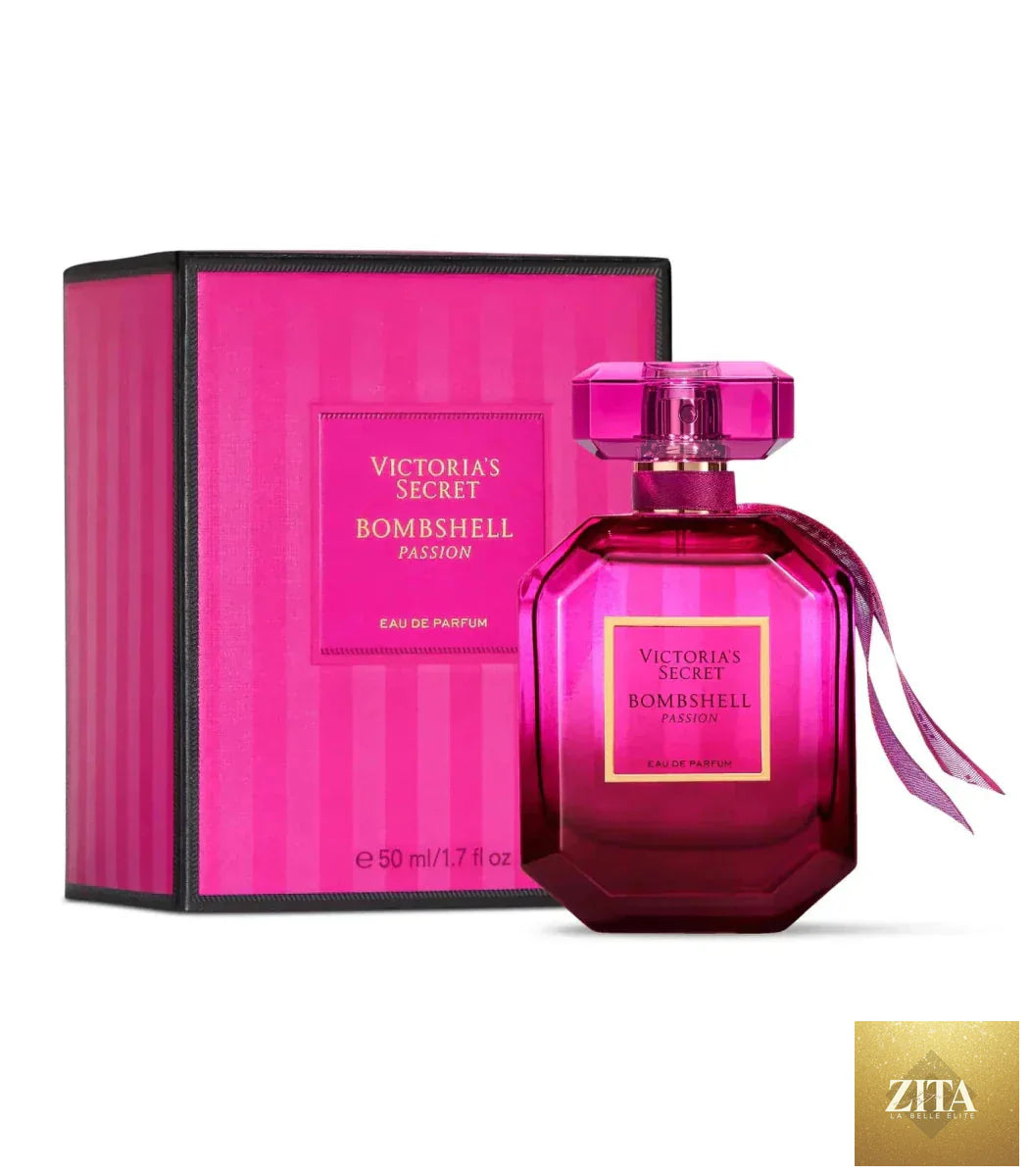 Mandotos Bombshell Passion Floral Eau de Parfum bottle with sparkling cassis and peony scent, 1.7 oz.