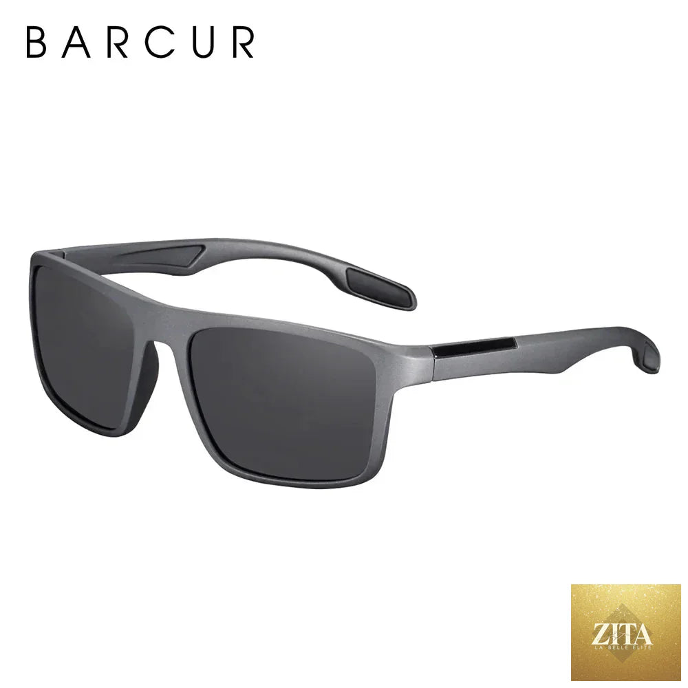 Stevvex BARCURTR90 ultralight polarized sunglasses for men with vintage square frame and UV400 protection.