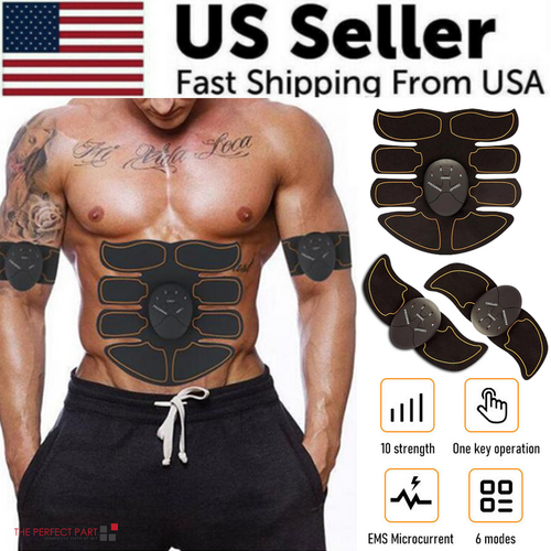 EMS Abdominal Muscle Toning Trainer ABS Stimulator Toner Fitness Puce Gaia