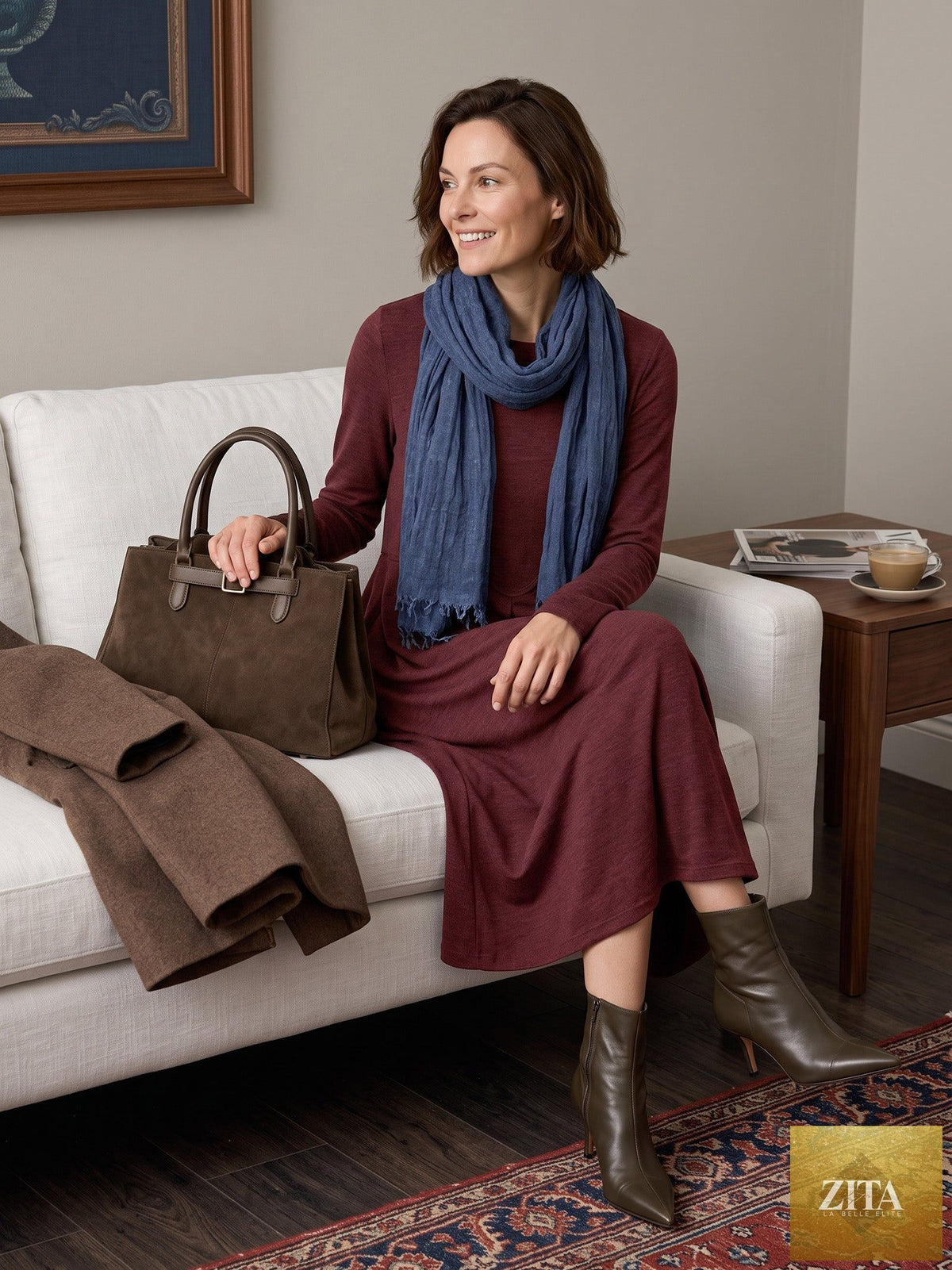 Airy Wool Fringed Scarf
