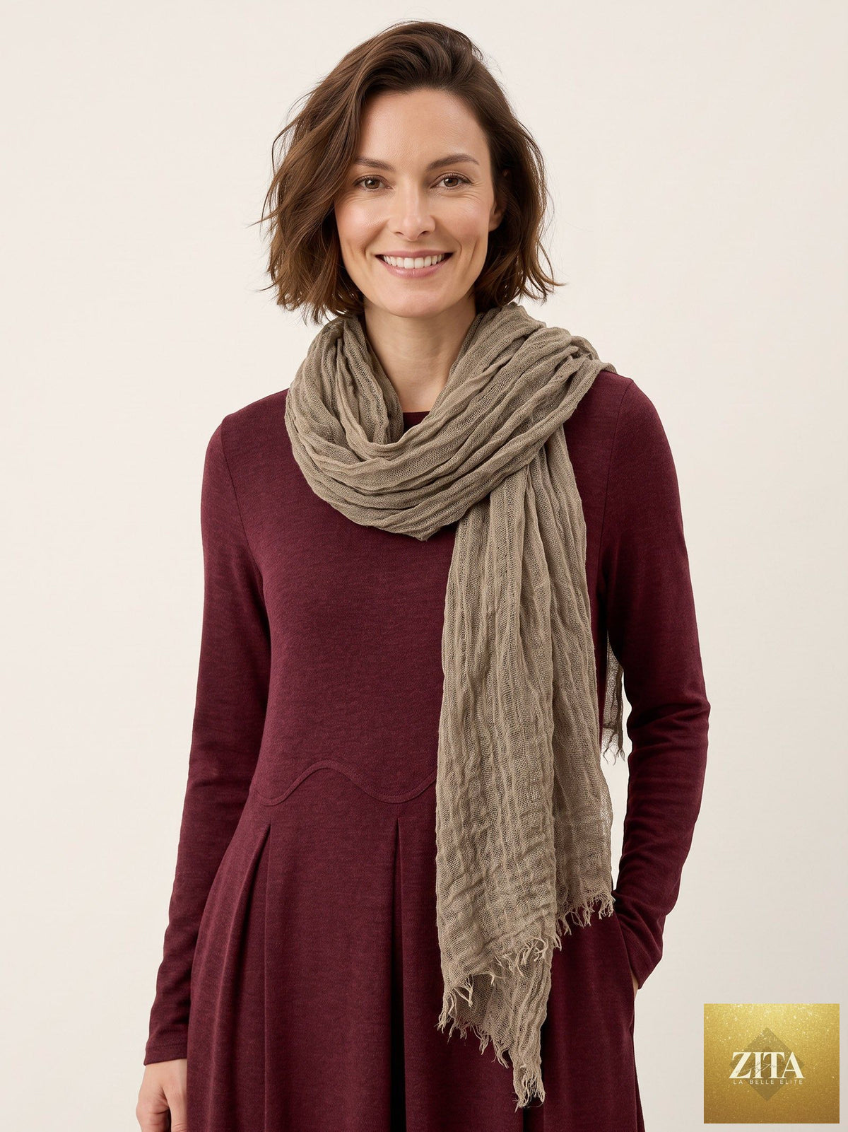 Wool Tonal Stripe Scarf
