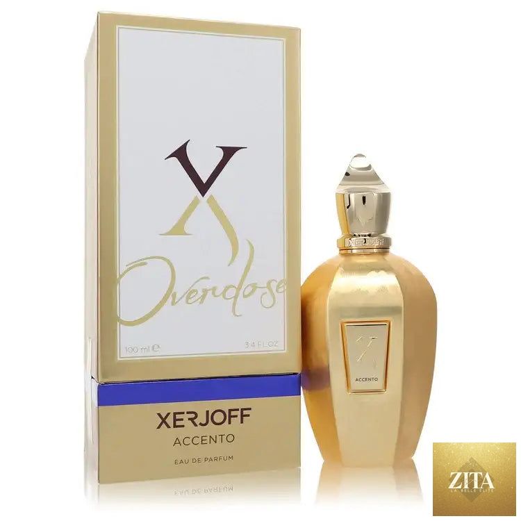 Unisex Accento Overdose perfume by Gamer Scents, featuring a sleek bottle design with elegant accents.