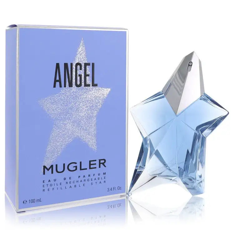 Angel Standing Star Thierry Mugler perfume for women featuring a decorative star-shaped bottle and elegant packaging.