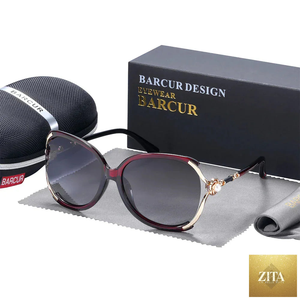 Stevvex BARCUR butterfly design sunglasses for women with polarized lenses and UV400 protection, perfect for summer sunny days.