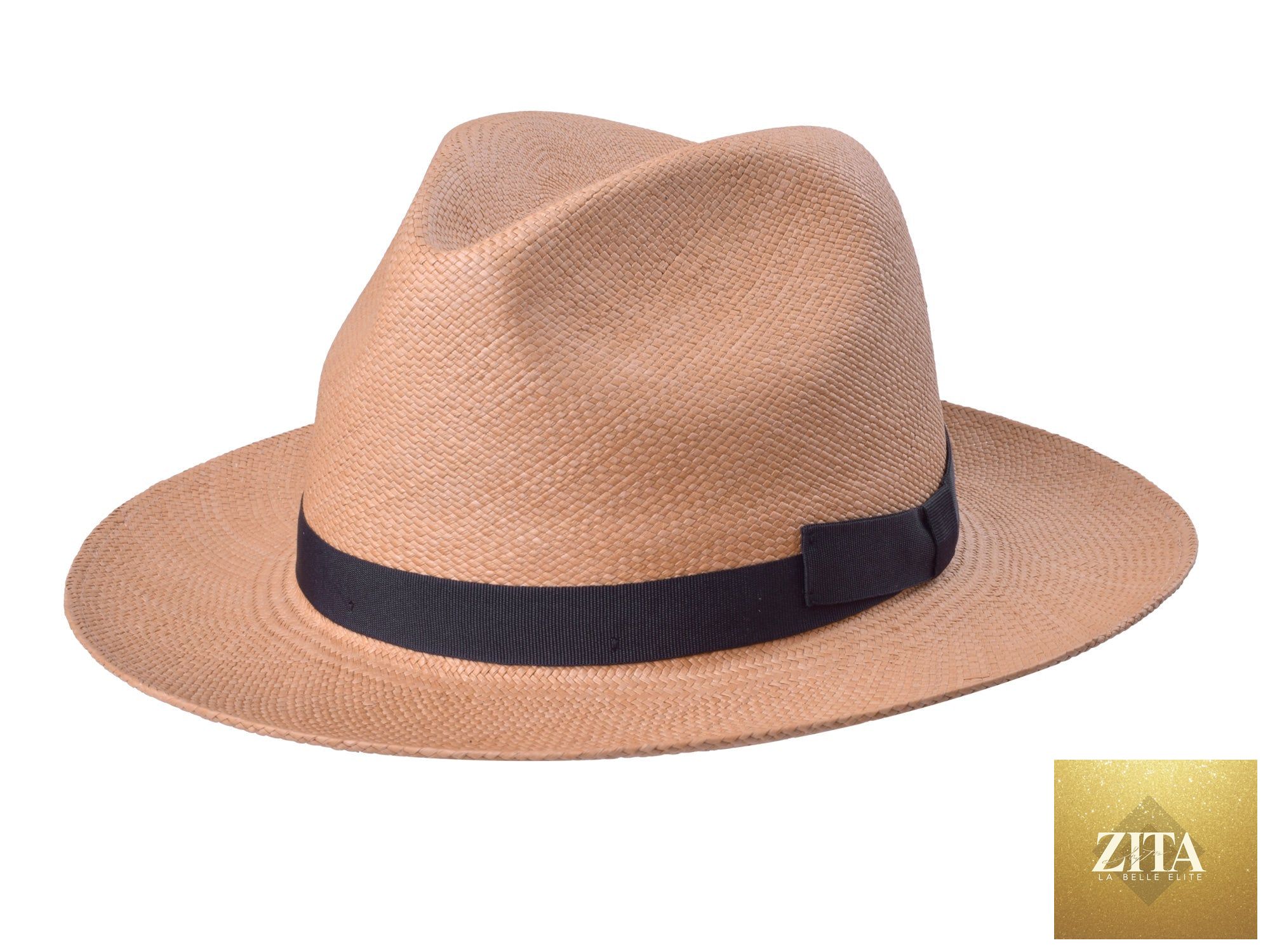 Bigalli Hats USA Panama Fedora Dante in putty color, featuring a classic wide brim and stylish design, perfect for sun protection and fashion