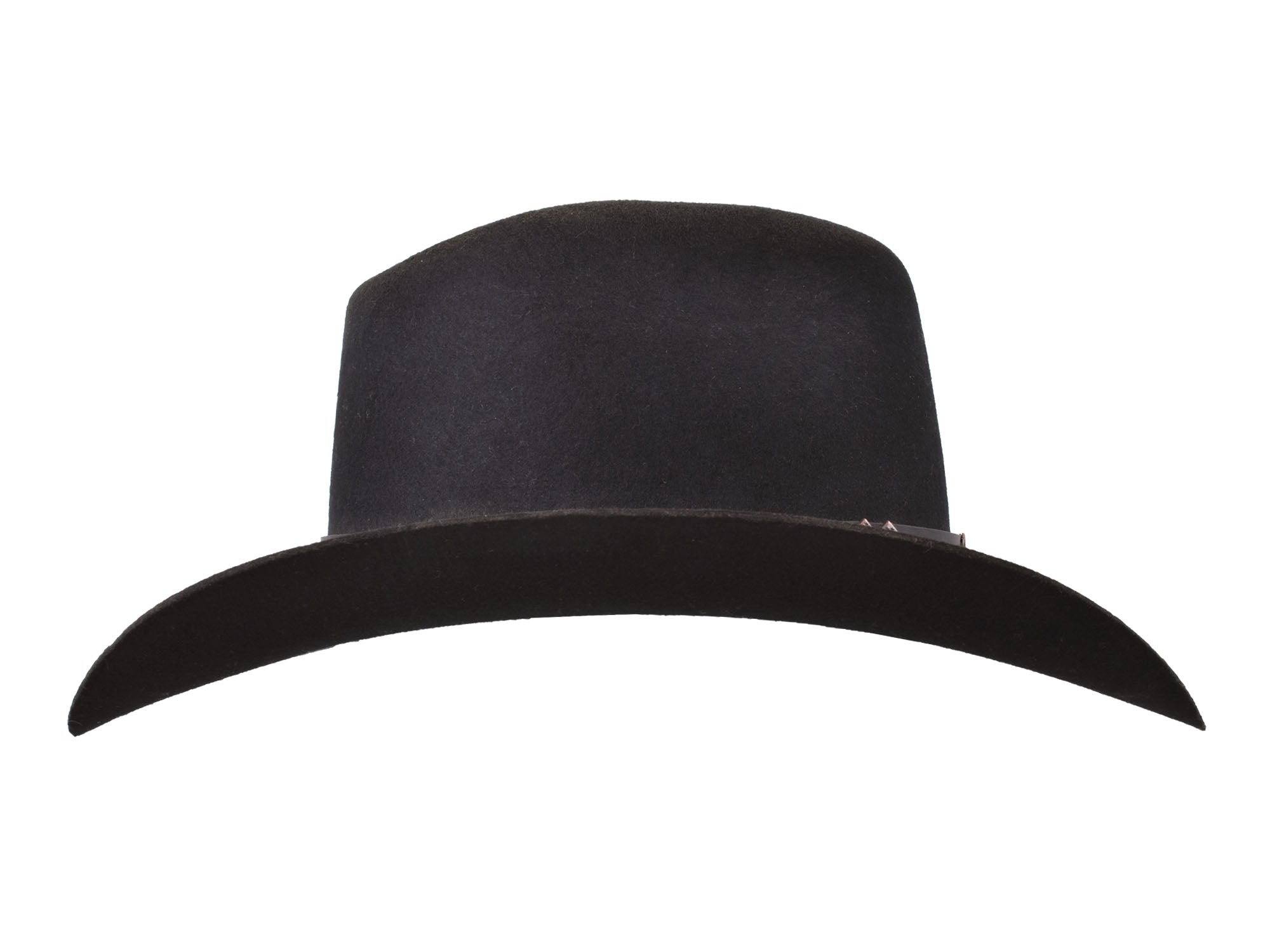 Bigalli Hats USA outdoor Rustler cattleman felt hat made of merino wool in black, suited for outdoor wear and stylish protection.