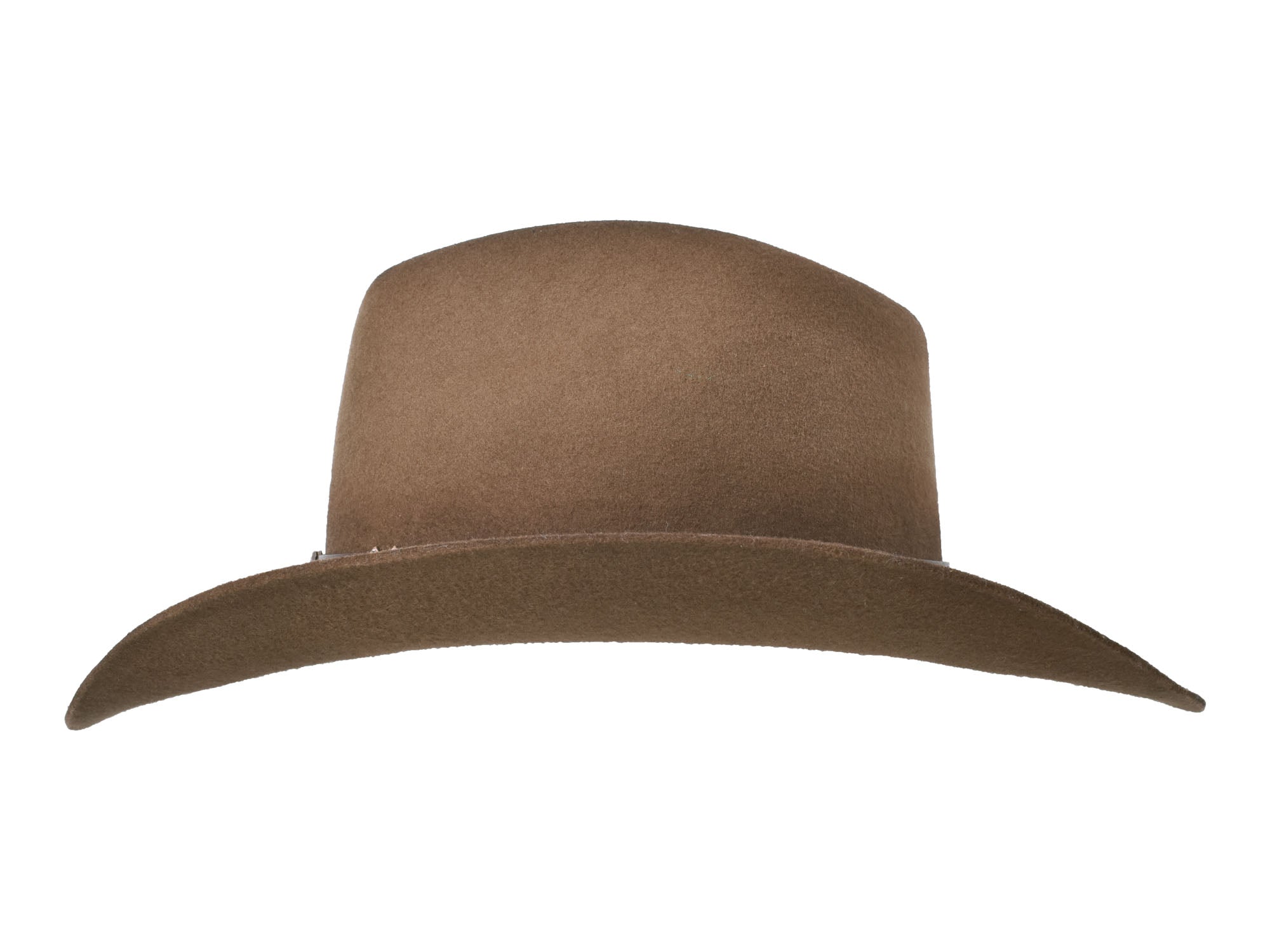 Bigalli Hats USA Rustler Cattleman outdoor hat made of merino wool felt in tobacco color, featuring a wide brim and classic Western style.