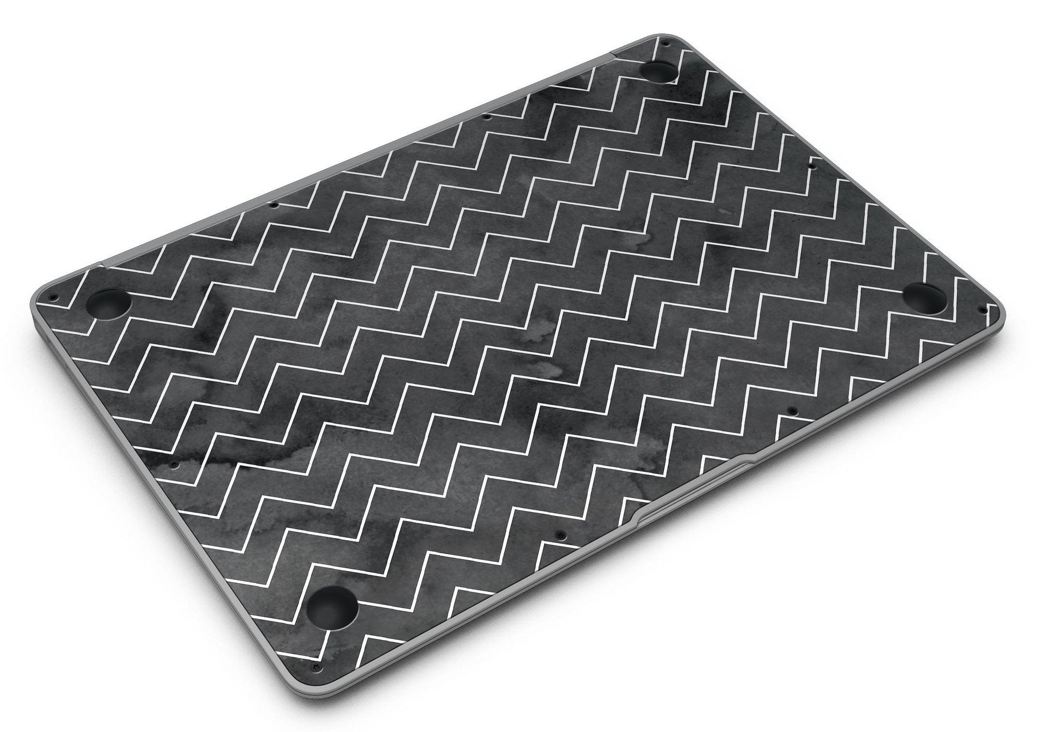 Black Watercolor with White Chevron - MacBook Air Skin Kit Blue Leto