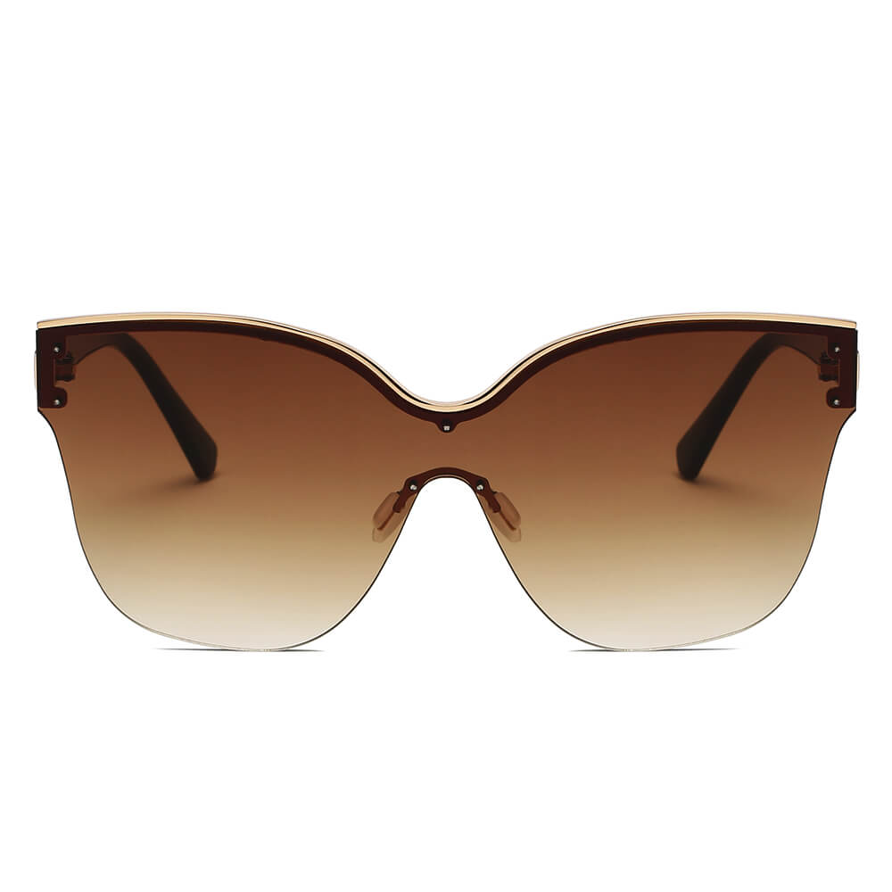 BARCELONA | Women Cat Eye Oversize Sunglasses Gray Baobab