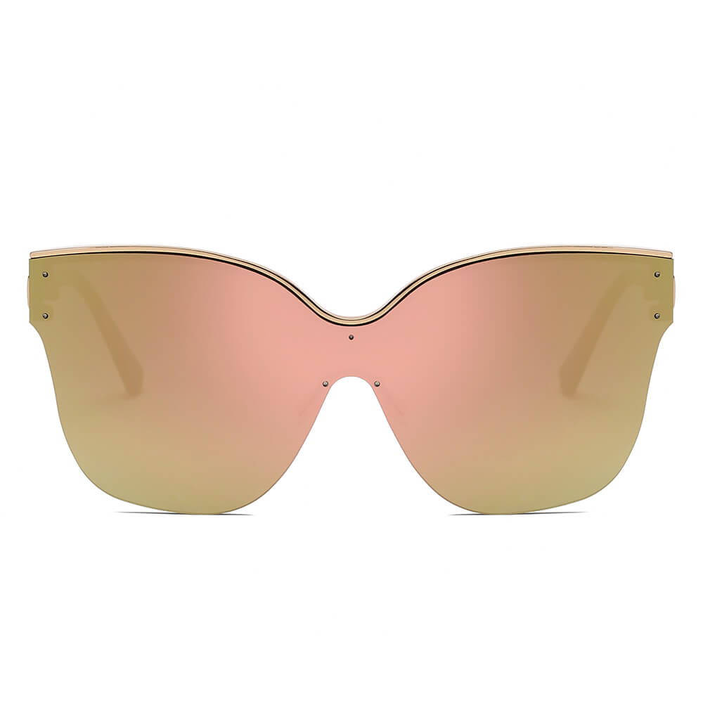 BARCELONA | Women Cat Eye Oversize Sunglasses Gray Baobab