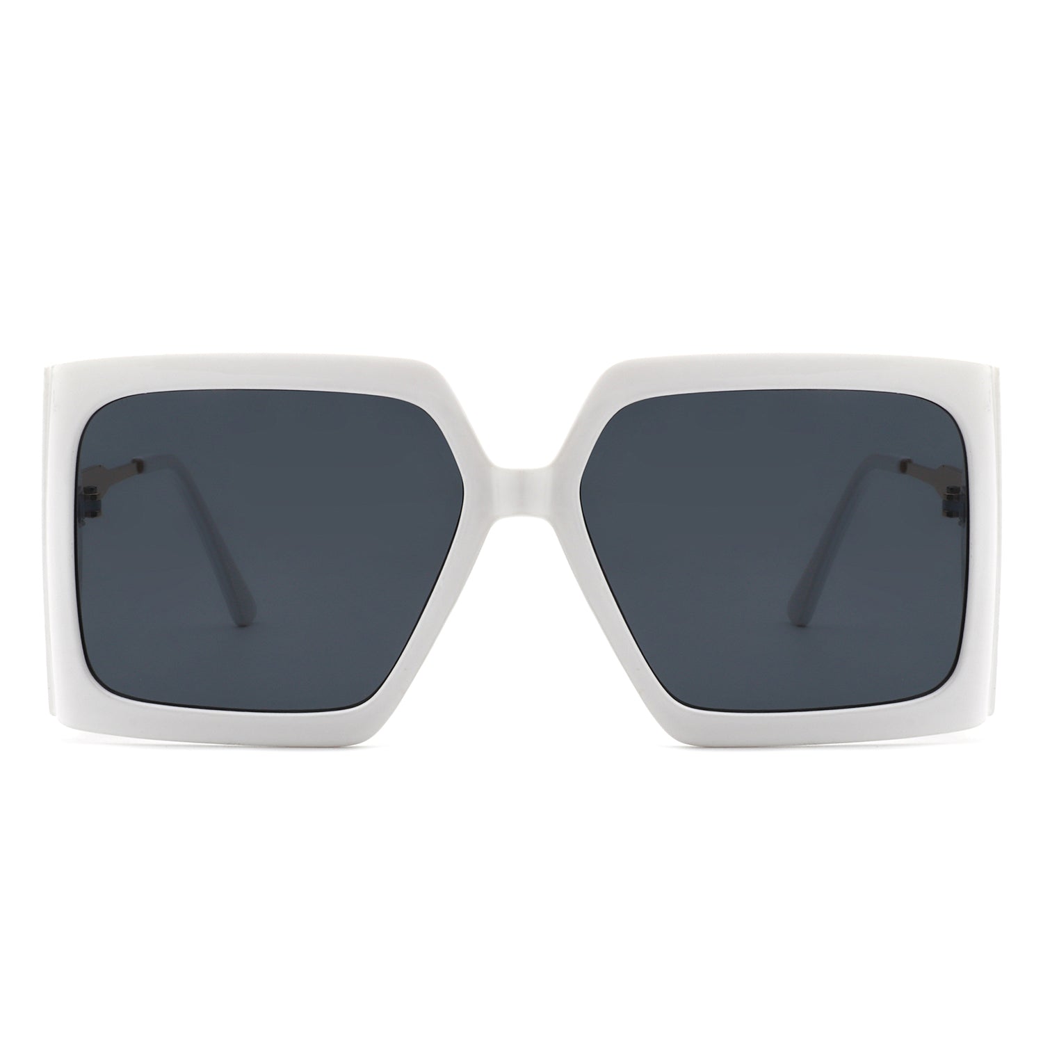 Yellowra - Women Oversize Retro Square Large Fashion Sunglasses Gray Baobab