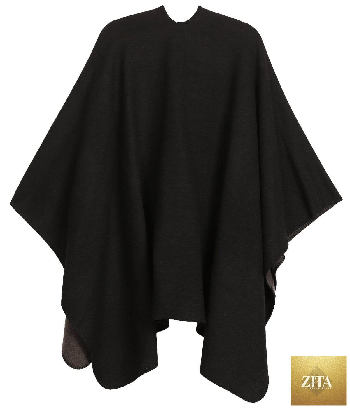 Sakkas Mari Women's Reversible Large Poncho Shawl Wrap Scarf Cape Ruana Blanket