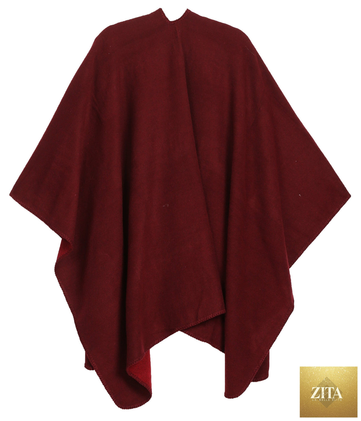 Sakkas Mari Women's Reversible Large Poncho Shawl Wrap Scarf Cape Ruana Blanket