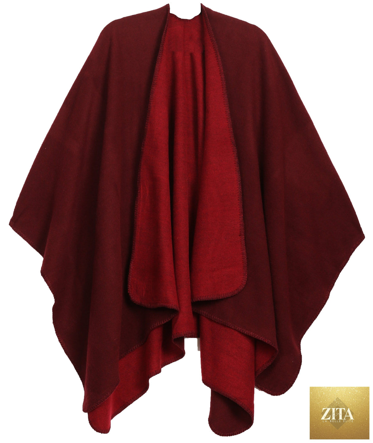Sakkas Mari Women's Reversible Large Poncho Shawl Wrap Scarf Cape Ruana Blanket