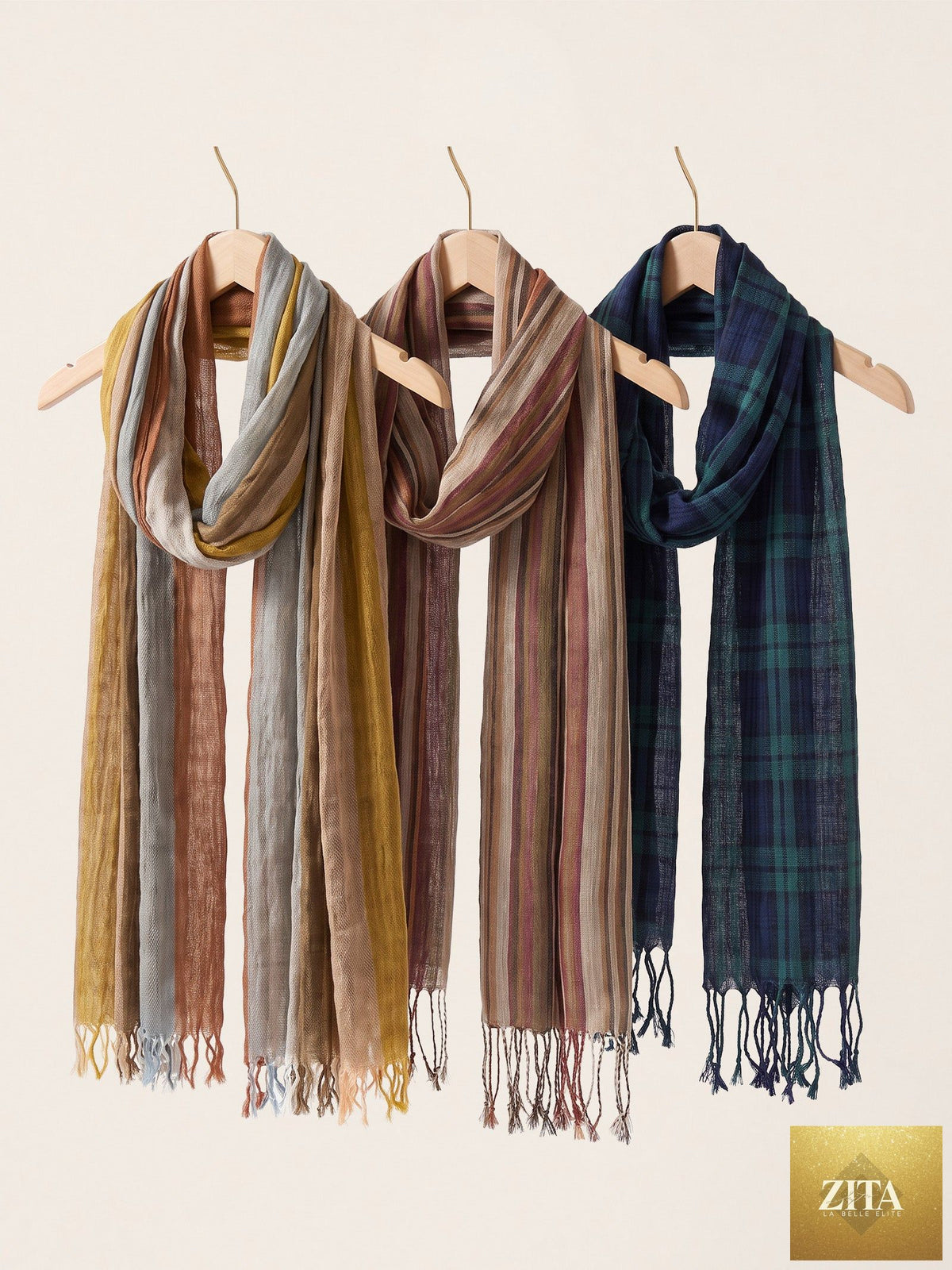 Cotton Linen Lightweight Soft Scarf